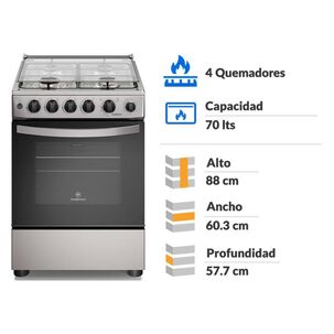 Cocina A Gas Mademsa Fm4tsc 4 Quemadores